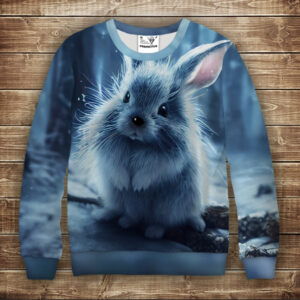 Світшот з 3D принтом Зайчик (кролик) в лісі. Дорослі і дитячі розміри ВСІ Розміри Преміум тканина