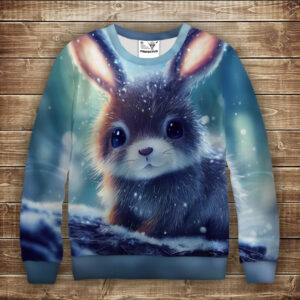 Світшот з 3D принтом Зайчик (кролик) в лісі. Дорослі і дитячі розміри ВСІ Розміри Преміум тканина