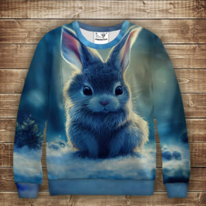 Світшот з 3D принтом Зайчик (кролик) в лісі. Дорослі і дитячі розміри ВСІ Розміри Преміум тканина
