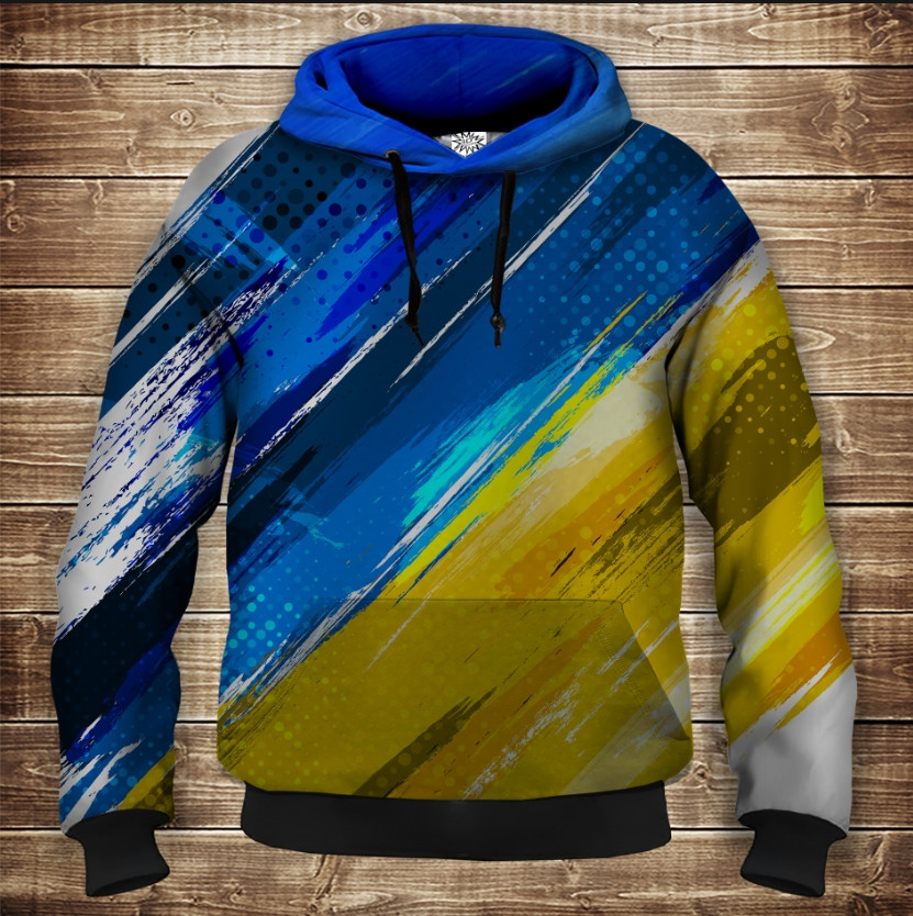 Толстівка з 3D принтом Україна Тризуб Дитячі і дорослі розміри. ВСІ Розміри Преміум тканина