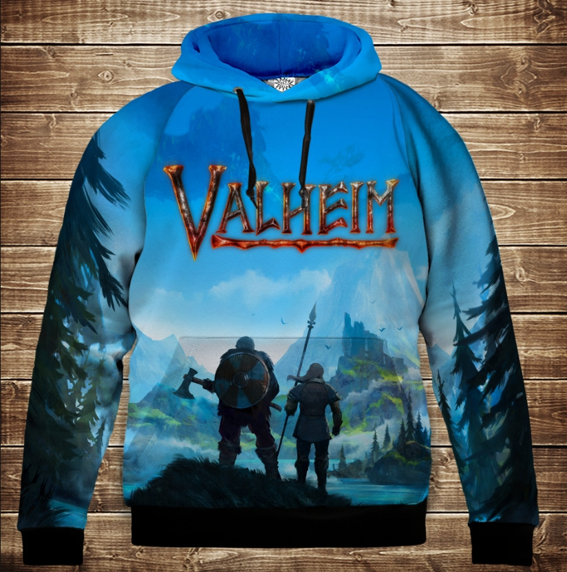 Толстівка з 3D принтом Valheim Дитячі і дорослі розміри. ВСІ Розміри Преміум тканина