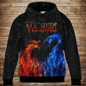 Толстівка з 3D принтом Valheim Дитячі і дорослі розміри. ВСІ Розміри Преміум тканина