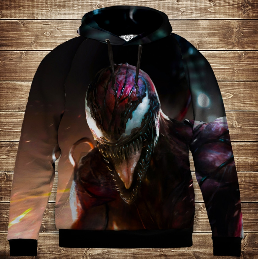Толстівка з 3D принтом VENOM Дитячі і дорослі розміри. ВСІ Розміри Преміум тканина