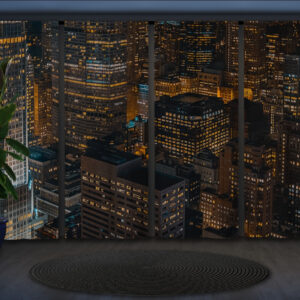 Штори з Фотоштораом на тему: Вид на нічне місто і хмарочоси