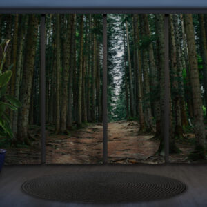 Штори з Фотоштораом на тему: Дорога в темному лісі