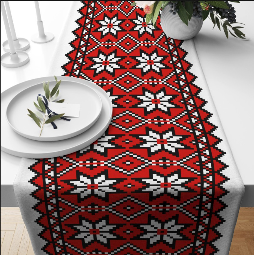 Раннер (доріжка на стіл) з принтом Вишиванка