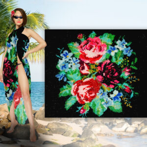 Парео-хустка-палантин 10 в 1 з принтом Вышиванка ВСІ Розміри