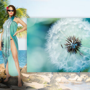 Парео-хустка-палантин 10 в 1 з принтом Кульбаба ВСІ Розміри