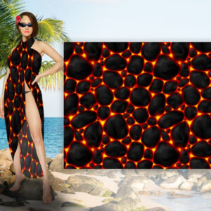 Парео-платок-палантин 10 в 1 с принтом Лава ВСІ Розміри