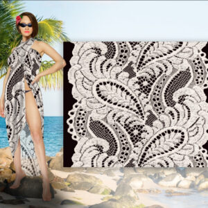 Парео-хустка-палантин 10 в 1 з принтом Мереживо ВСІ Розміри