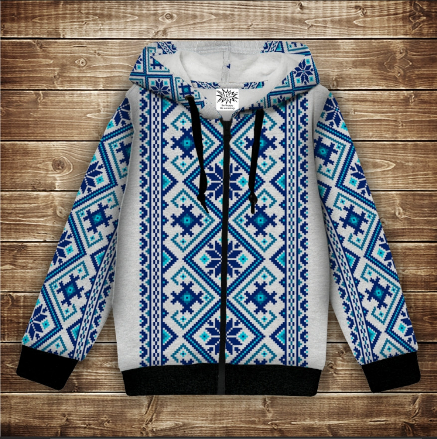 Худі з 3Д принтом Вишиванка етно - орнамент. Дорослі і Дитячі розміри ВСІ Розміри Преміум тканина