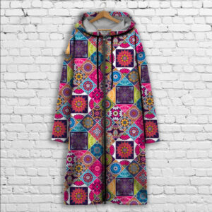 Кардиган - худі на блискавці з 3Д принтом Етно печворк ВСІ Розміри Преміум тканина