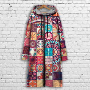 Кардиган - худі на блискавці з 3Д принтом Етно печворк ВСІ Розміри Преміум тканина