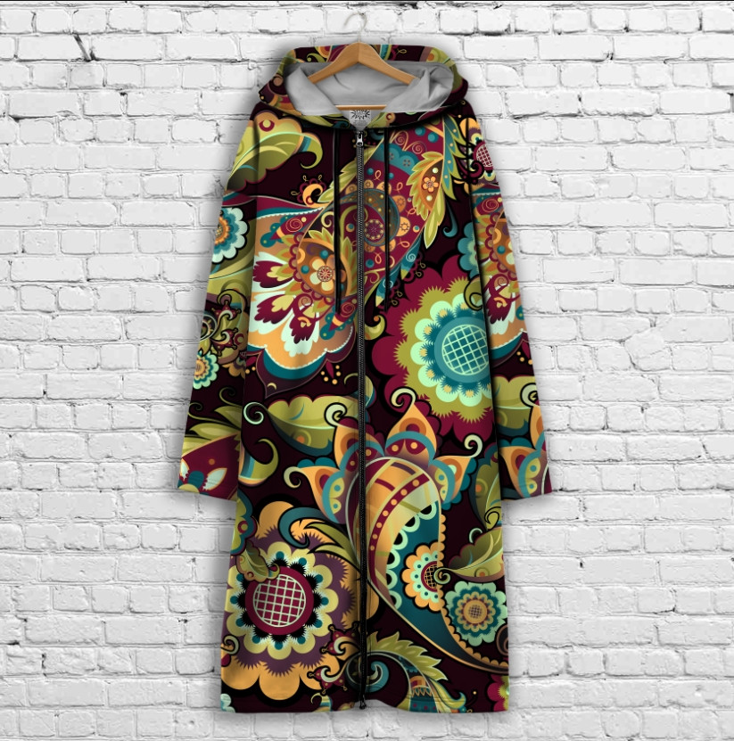 Кардиган - худи на молнии с 3Д принтом Етно орнамент ВСІ Розміри Преміум тканина