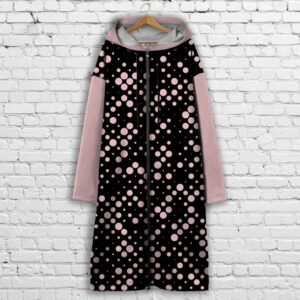 Кардиган - худі на блискавці з 3Д принтом Рожева крапинка ВСІ Розміри Преміум тканина