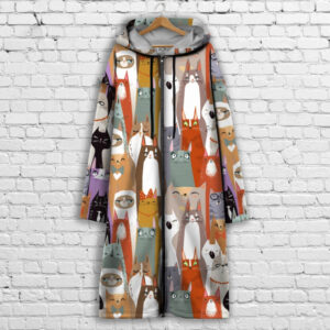 Кардиган - худі на блискавці з 3Д принтом Коти ВСІ Розміри Преміум тканина