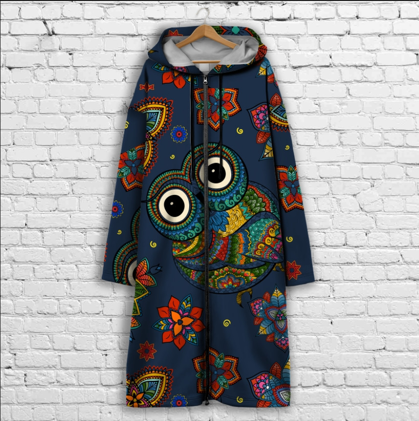 Кардиган - худі на блискавці з 3Д принтом Сніжинки ВСІ Розміри Преміум тканина