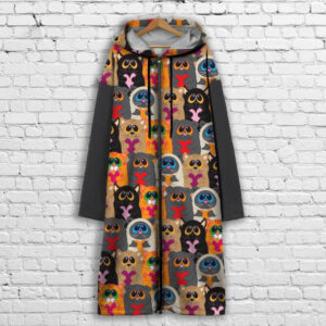 Кардиган - худі на блискавці з 3Д принтом Коти ВСІ Розміри Преміум тканина