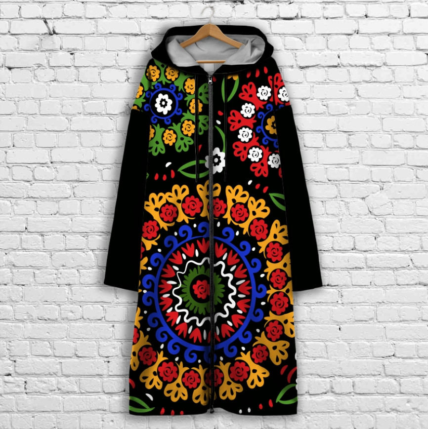 Кардиган - худи на молнии с 3Д принтом Етно орнамент ВСІ Розміри Преміум тканина