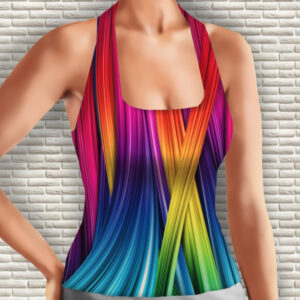 Майка 3D з принтом Веселка Дорослі і Дитячі розміри ВСІ Розміри Преміум тканина