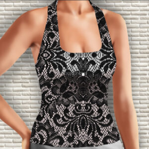 Майка 3D з принтом Біле мереживо Дорослі і Дитячі розміри ВСІ Розміри Преміум тканина