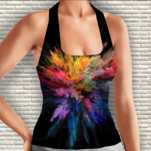 Майка 3D з принтом Кольоровий вибух Дорослі і Дитячі розміри ВСІ Розміри Преміум тканина