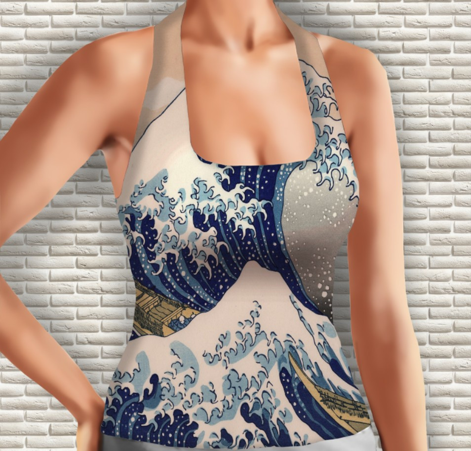 Майка 3D з принтом Японська картина Дорослі і Дитячі розміри ВСІ Розміри Преміум тканина