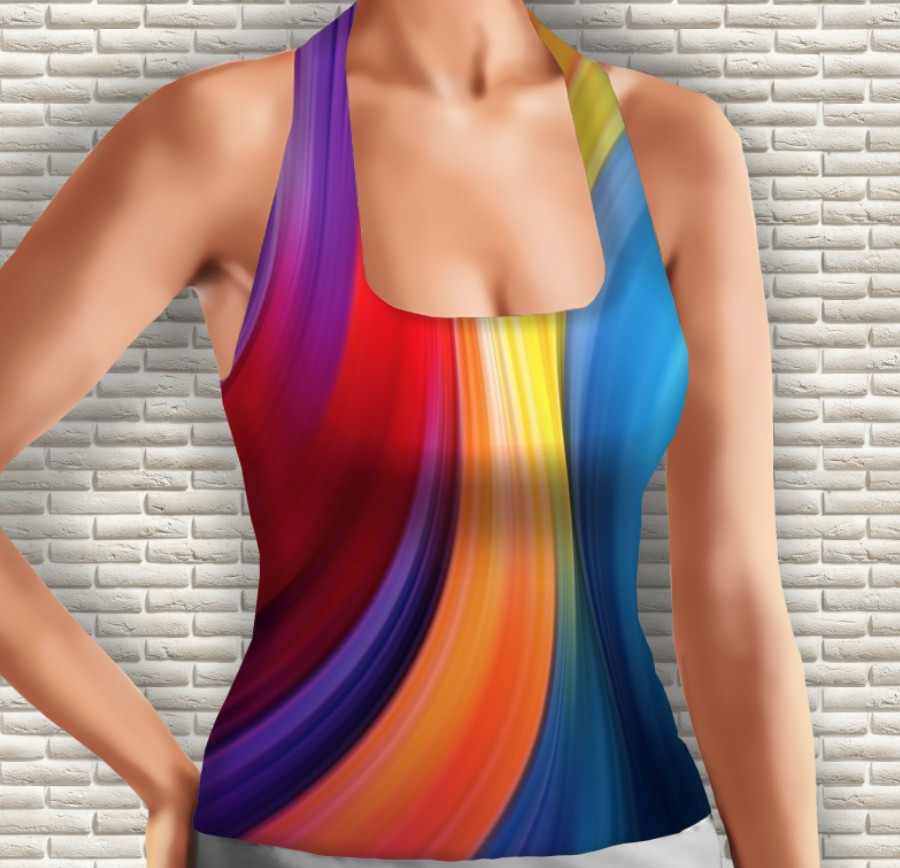 Майка 3D з принтом Веселка Дорослі і Дитячі розміри ВСІ Розміри Преміум тканина