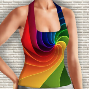 Майка 3D з принтом Веселка Дорослі і Дитячі розміри ВСІ Розміри Преміум тканина