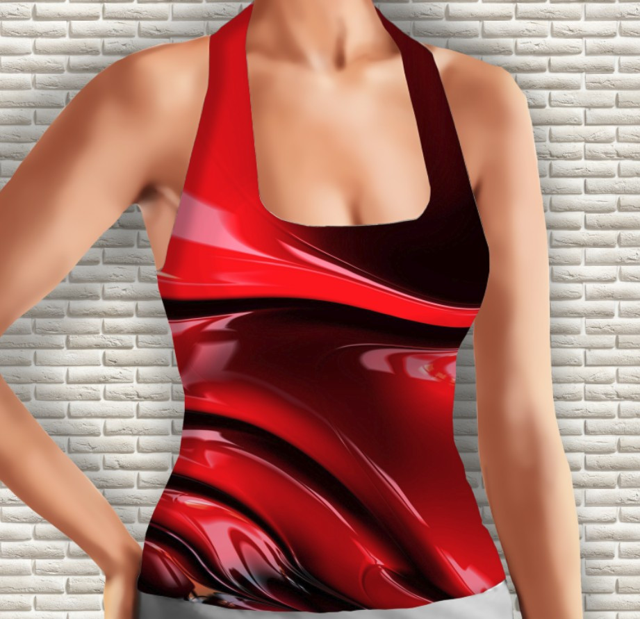 Майка 3D з принтом Червона тканина Дорослі і Дитячі розміри ВСІ Розміри Преміум тканина