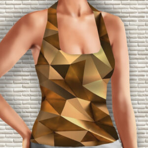 Майка 3D з принтом Золотий паттерн Дорослі і Дитячі розміри ВСІ Розміри Преміум тканина