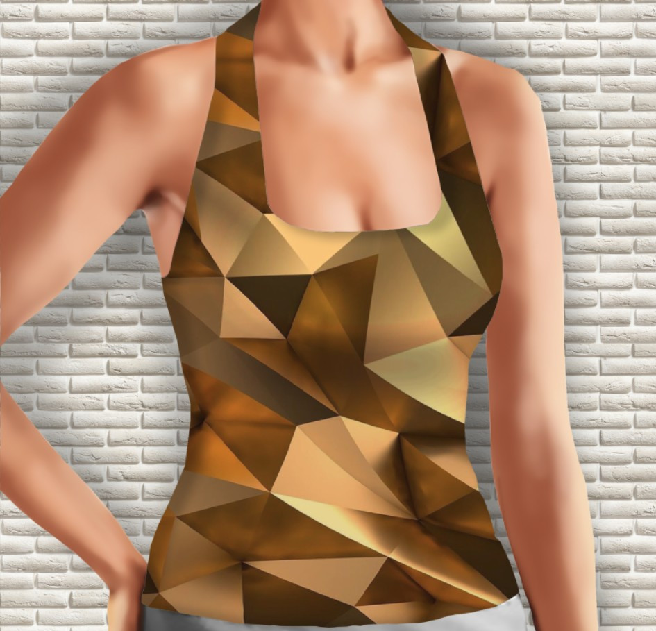 Майка 3D з принтом Золотий паттерн Дорослі і Дитячі розміри ВСІ Розміри Преміум тканина