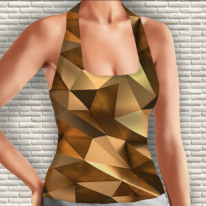 Майка 3D з принтом Золотий паттерн Дорослі і Дитячі розміри ВСІ Розміри Преміум тканина