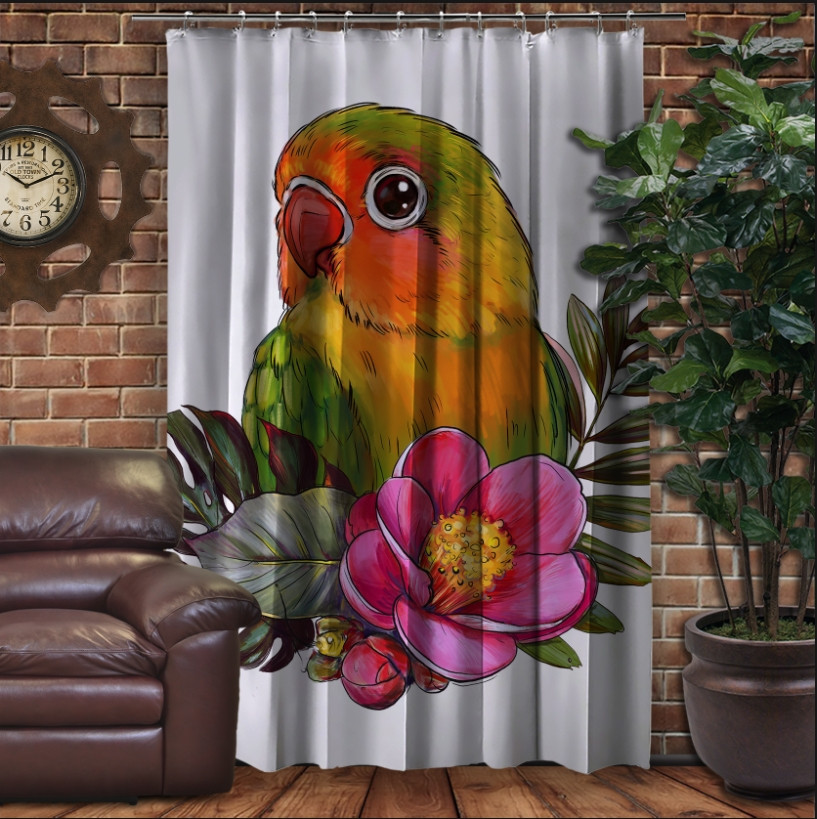 Штора Фотоштори Папуга Нерозлучник