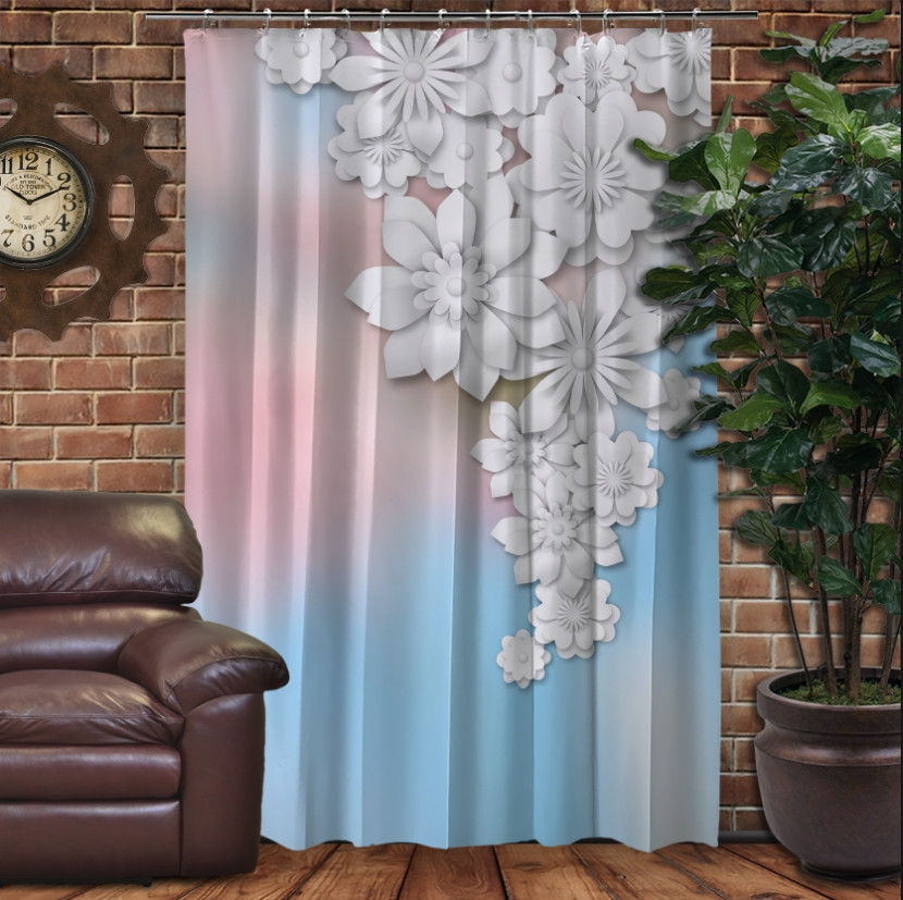 Штора Фотоштори 3Д квіти