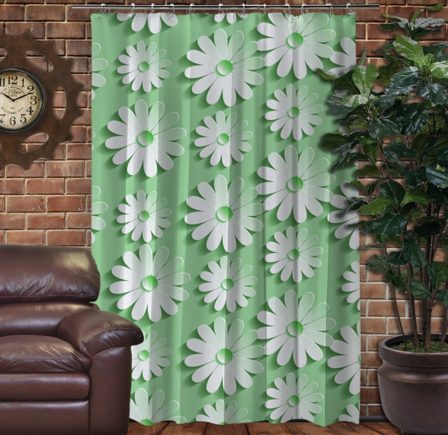 Штора Фотоштори 3Д квіти