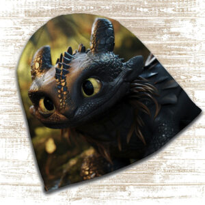 Шапка з 3D принтом - Беззубик. Як приручити дракона. Всі розміри