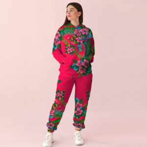 Рожевий спортивний костюм з принтом ХУСТКА всі розміри ВСІ Розміри Преміум тканина