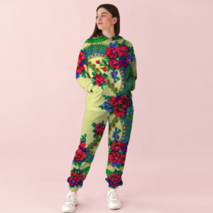 Спортивний костюм лимонного кольору з принтом Хустка ВСІ Розміри Преміум тканина