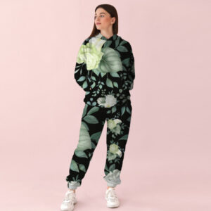 Жіночий спортивний костюм із принтом рослинний візерунок 0_002 ВСІ Розміри Преміум тканина