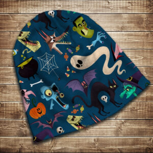 Шапка з 3D принтом на тему Хеловін патерн. Усі розміри та сезони ВСІ Розміри