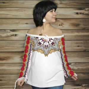 Туніка (блуза) Carmen Орнамент етнічний.Біла 05 ВСІ Розміри Преміум тканина