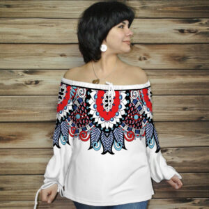 Туніка (блуза) Carmen Орнамент етнічний.Біла 09 ВСІ Розміри Преміум тканина