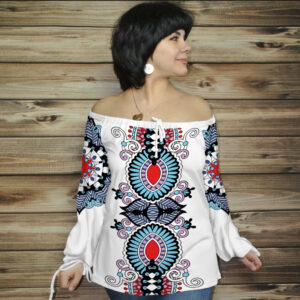 Туніка (блуза) Carmen Орнамент етнічний.Біла 10 ВСІ Розміри Преміум тканина