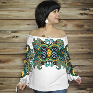 Туніка (блуза) Carmen Орнамент етнічний.Біла 12 ВСІ Розміри Преміум тканина