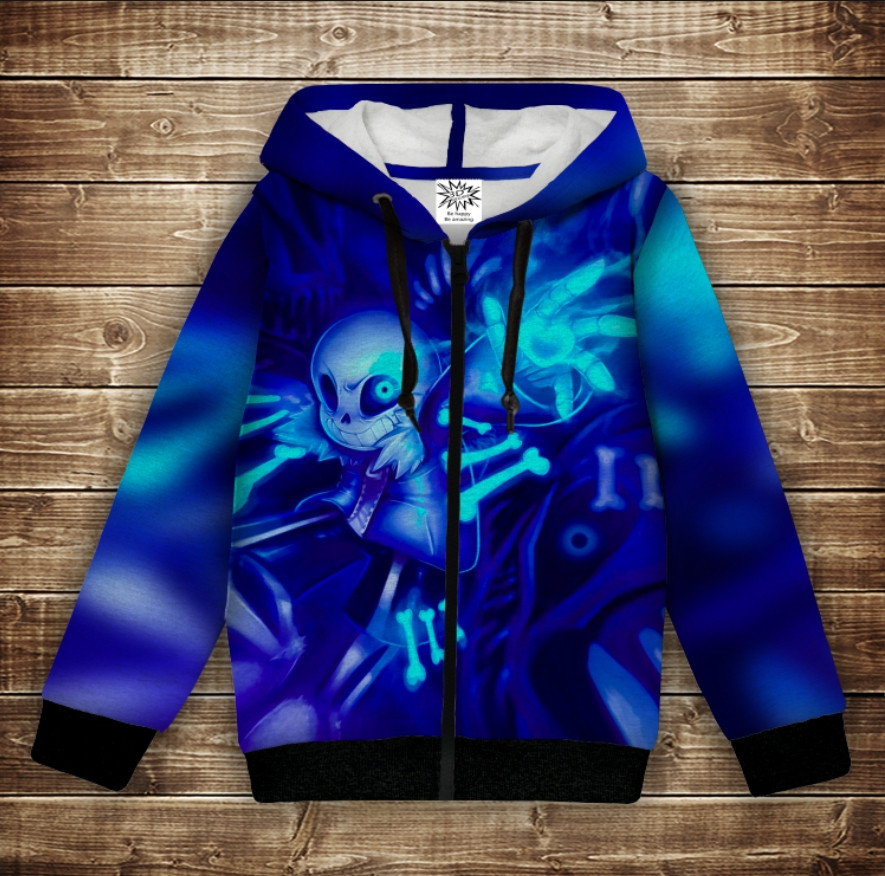 Худі теплий з 3Д принтом Санс ВСІ Розміри Преміум тканина