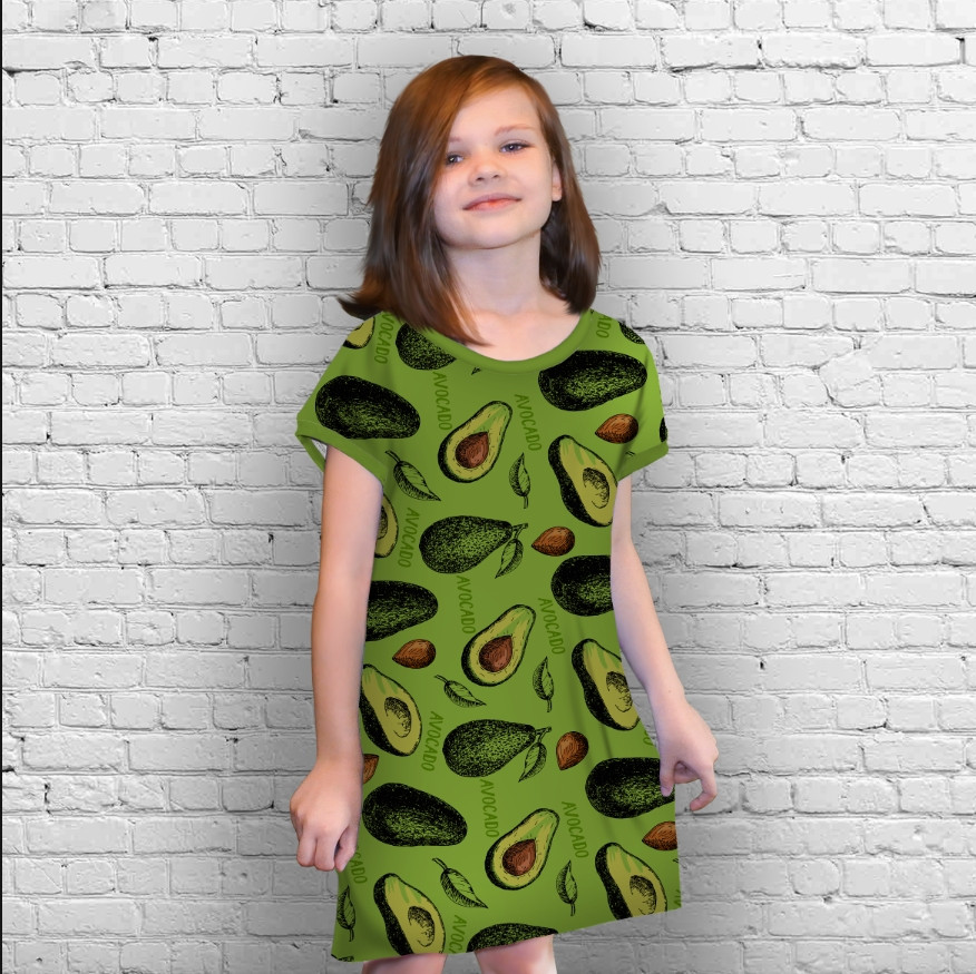 Плаття-туніка 3D принт Авокадо ВСІ Розміри Преміум тканина