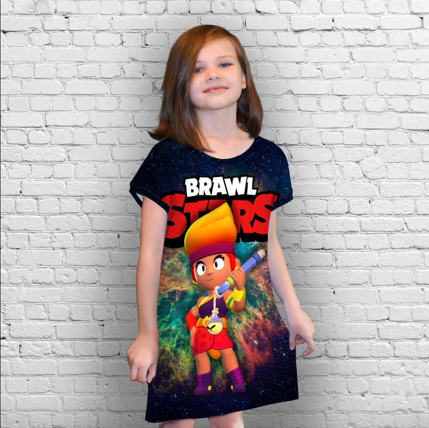 Плаття-туніка 3D принт Бравл Старс Стю серія Космос ВСІ Розміри Преміум тканина