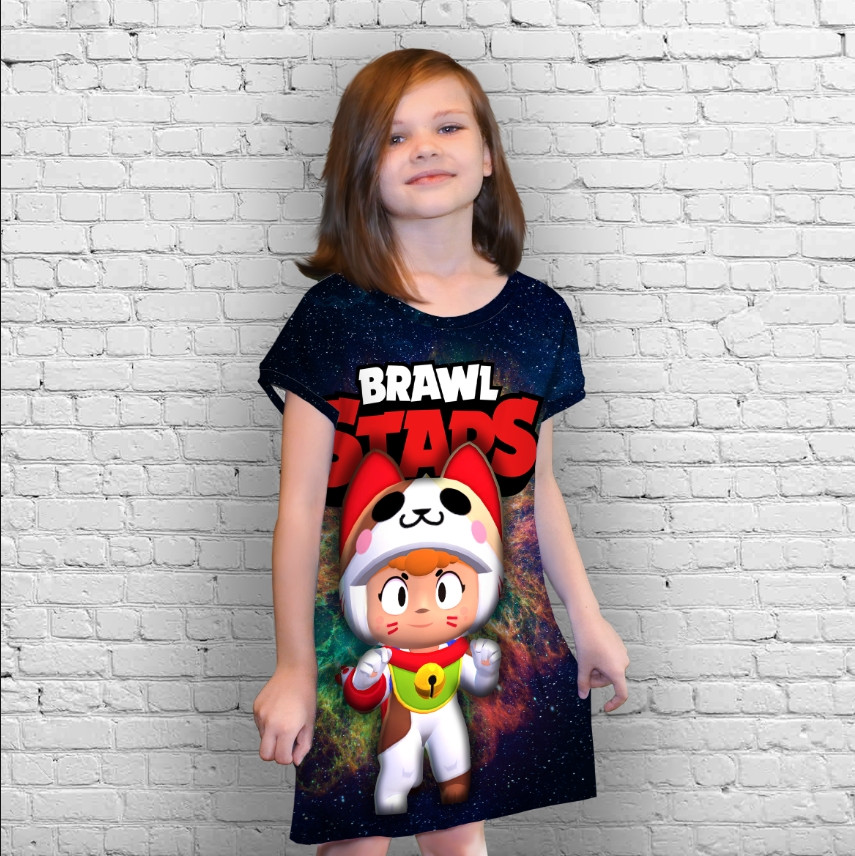 Плаття-туніка 3D принт Бравл Старс серія космос ВСІ Розміри Преміум тканина