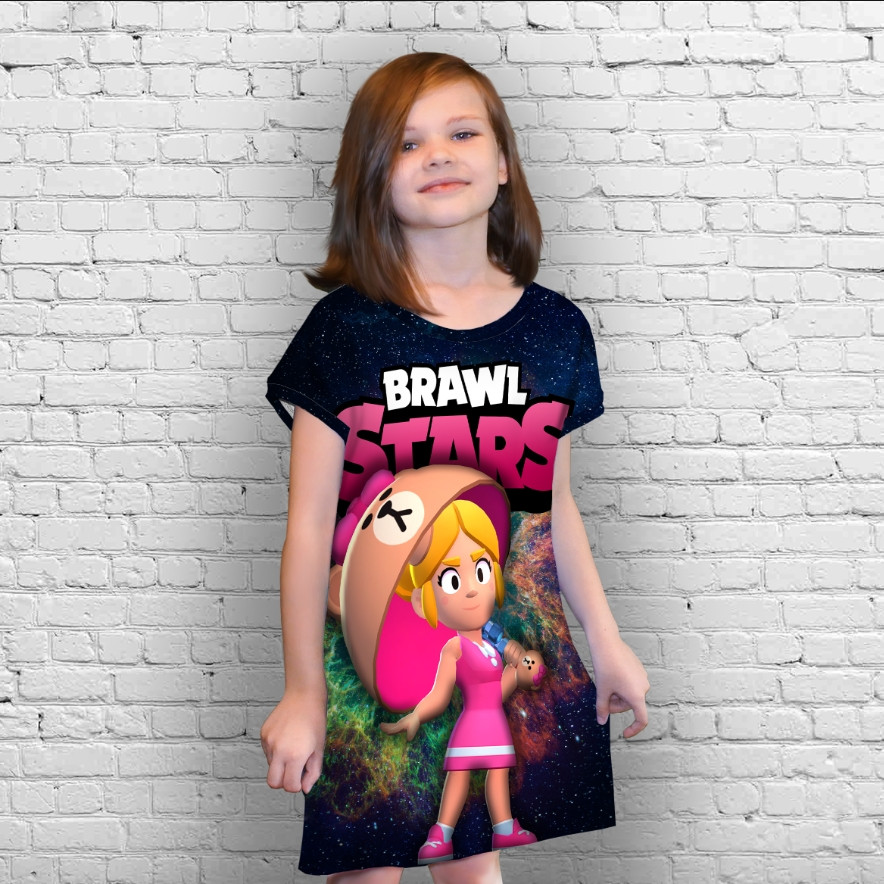 Плаття-туніка 3D принт Бравл Старс серія космос 28 ВСІ Розміри Преміум тканина